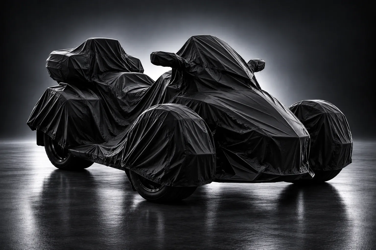Placeholder image of a covered three-wheeler, not a photo of this 3-wheeler
