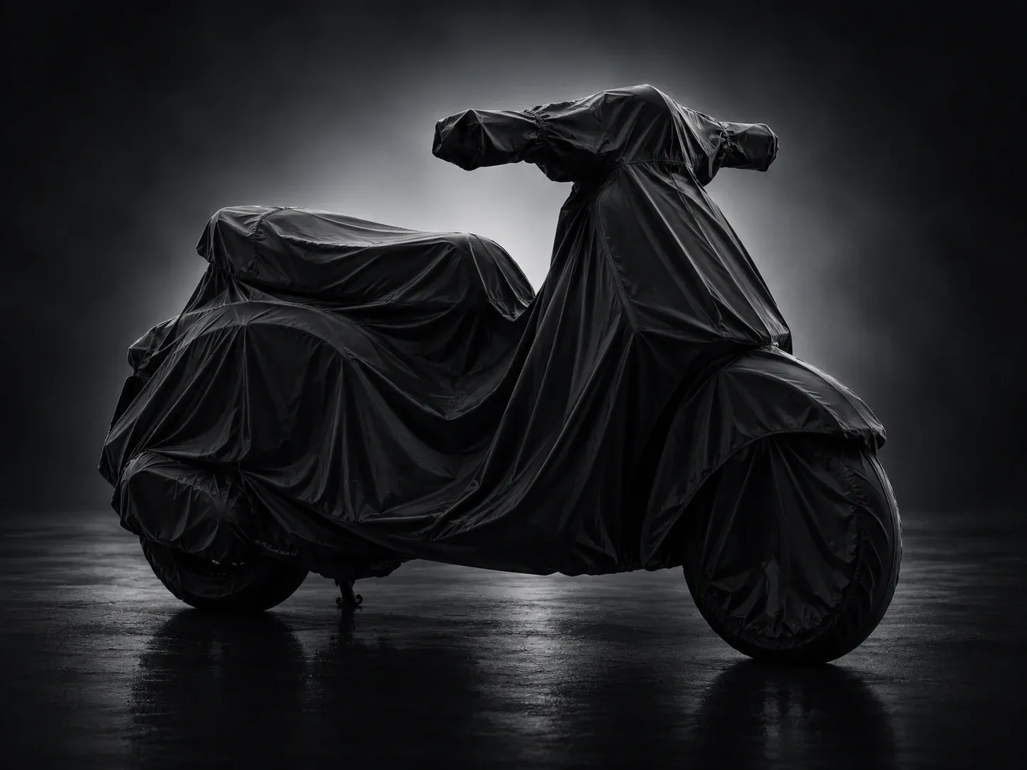 Placeholder image of a covered scooter, not a photo of this scooter