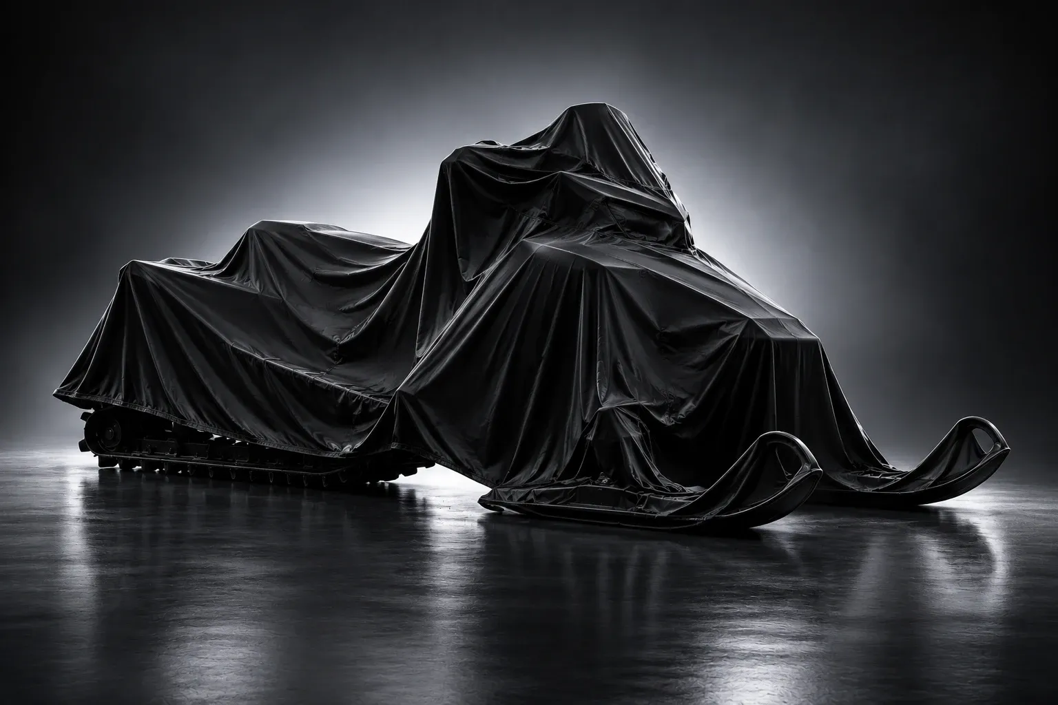 Placeholder image of a covered snowmobile, not a photo of this snowmobile