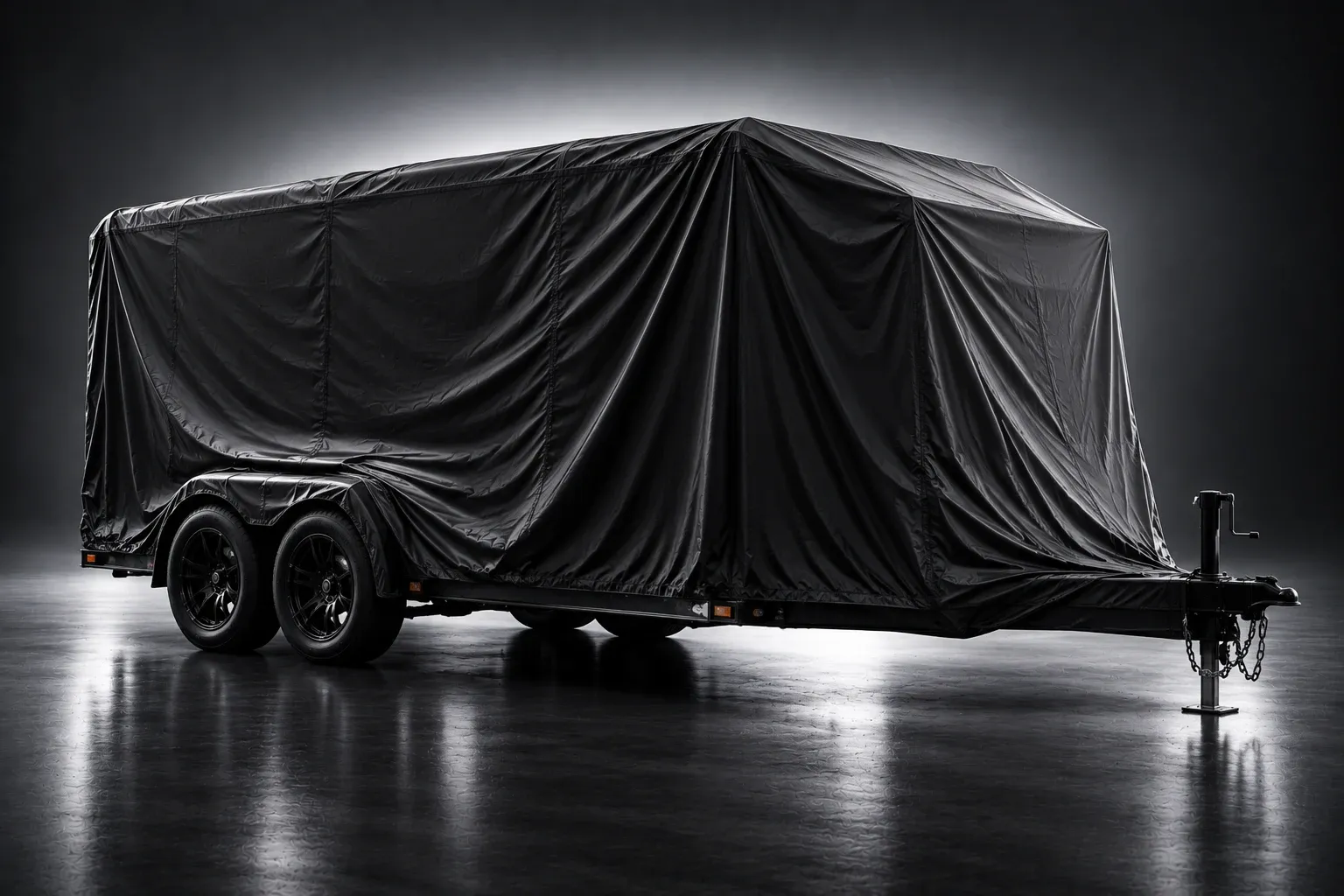 Placeholder image of a covered enclosed trailer, not a photo of this trailer